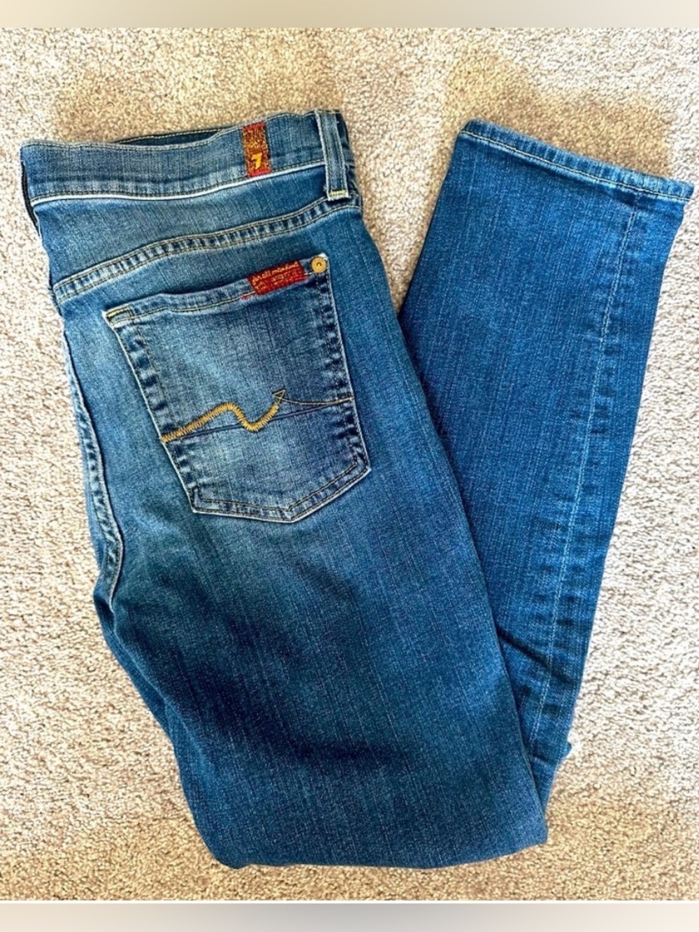 7 for all mankind women’s Josefina skinny boyfriend stretch jeans sz. 27 x 28